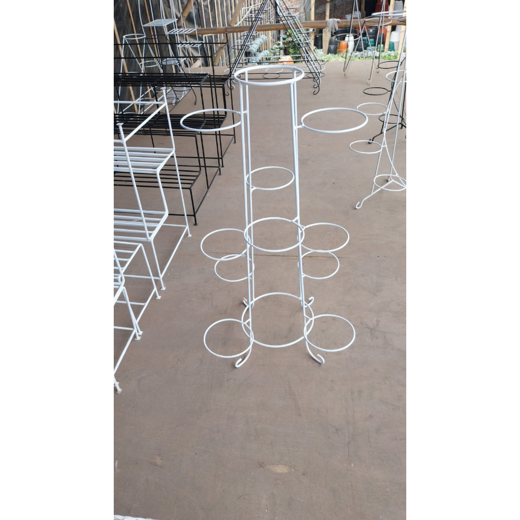 Rak Tanaman Besi Model 11 Lubang Murah Khusus Gojek/Grab