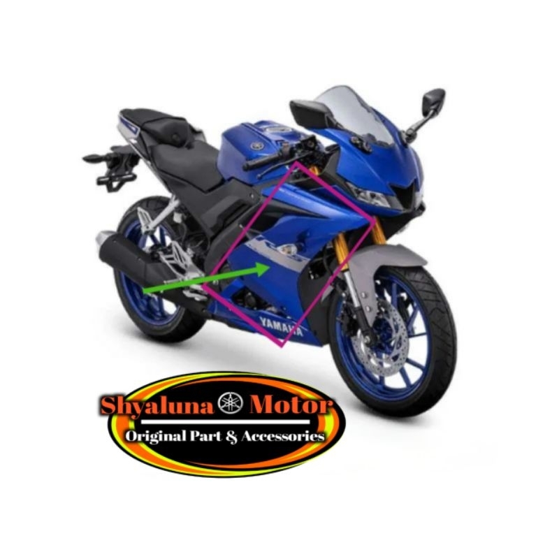 PANEL 1&2, FAIRING SAYAP LUAR R15 R 15 V3, VVA ORIGINAL YAMAHA