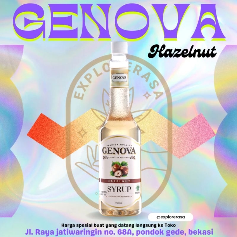 

Genova syrup rasa hazelnut isi 750ml