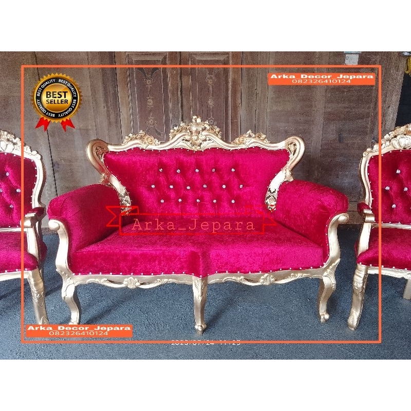 SOFA INUL / SOFA UKIRAN KAYU JATI