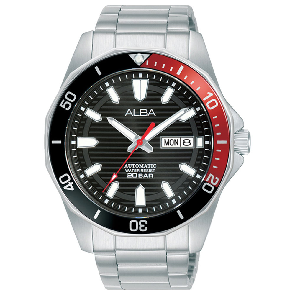 Alba AL4457X1 Automatic Black Dial Stainless Steel - Jam Tangan Pria