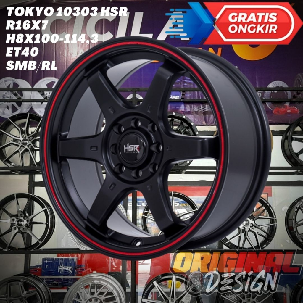Velg Mobil Ring 16 HSR TOKYO R16 Untuk Xenia , Jazz , Swift , Sirion