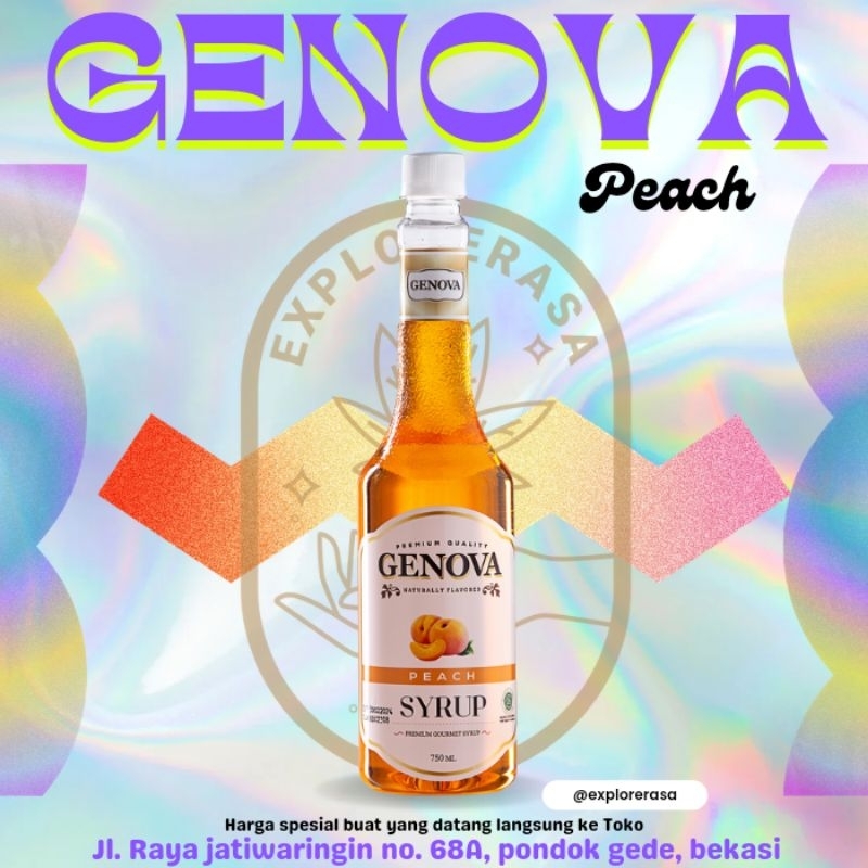 

Genova syrup rasa peach isi 750ml