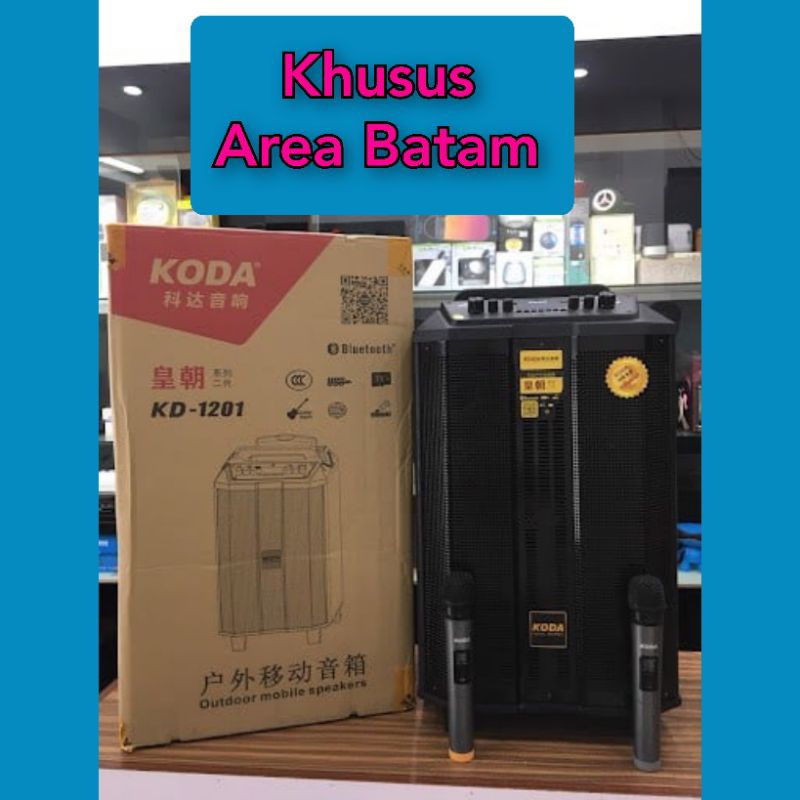 KODA SPEAKER PORTABLE 12"INCH KD-1201 BLACK NATURE HARMONY [ KHUSUS BATAM ]