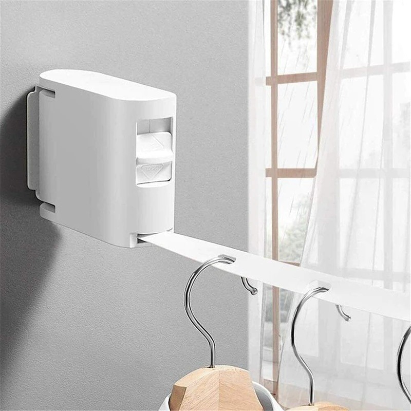 Jemuran Baju Hanger Portable Tali Dinding Lipat Praktis Unik Indoor