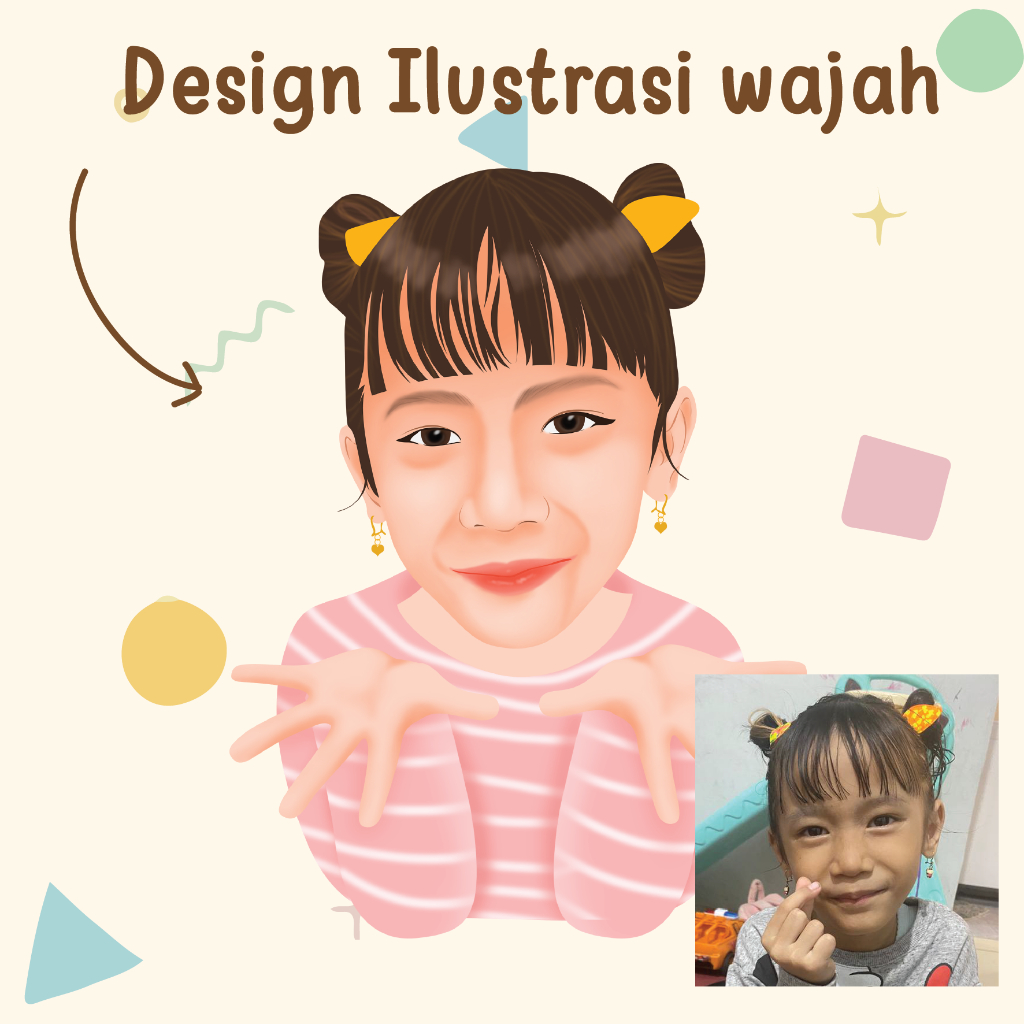 ilustrasi wajah | karikatur wajah | kado wisuda | desain