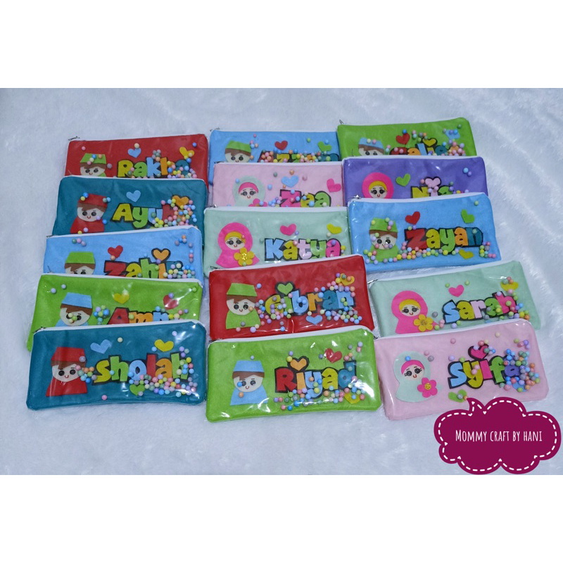 

Tempat pensil flanel/tempat pensil nama