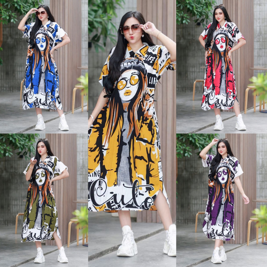Daster SMK sematakaki motif branded busui viral rayon armor import premium homedress kanaya