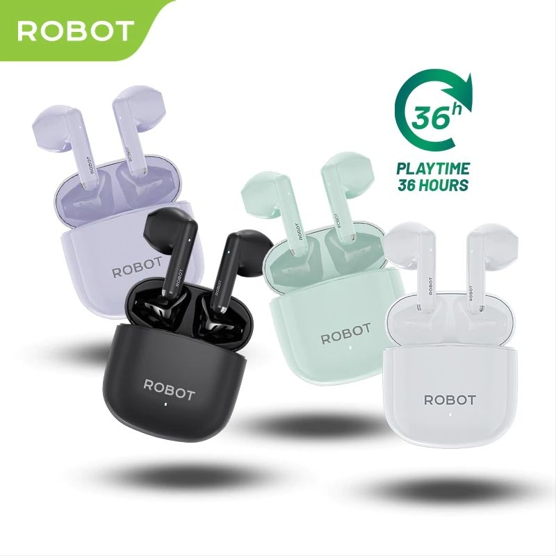 Robot TWS Wireless Earphone Airbuds T60 Original Garansi Resmi / Tws Olike T7 / Oppo Enco Buds 3 Pro