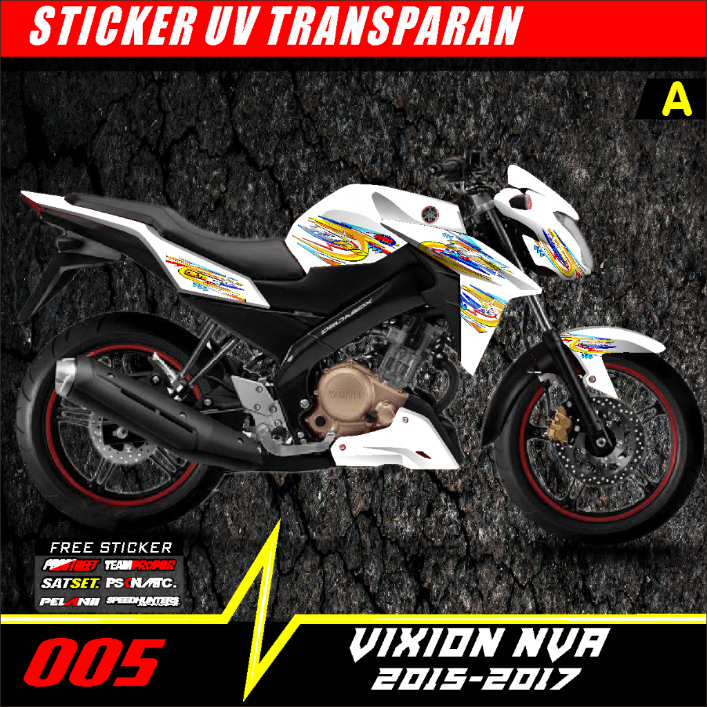 Striping Transparan Vixion NVA | Stiker Transparan Vixion NVA GRAFIS PST 005