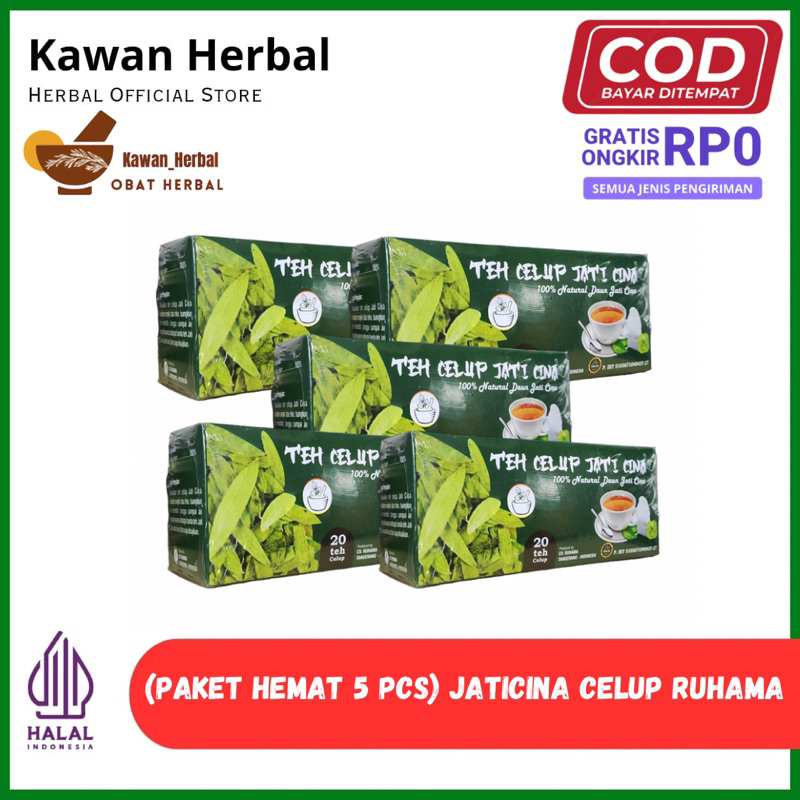 

(PAKET 5PCS MURAH) TEH CELUP JATICINA RUHAMA