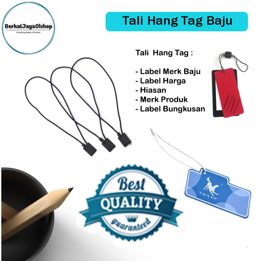 

Tali Hang Tag Label Baju Merk Name Tag Loop Lock Pin Hangtag Perpcs