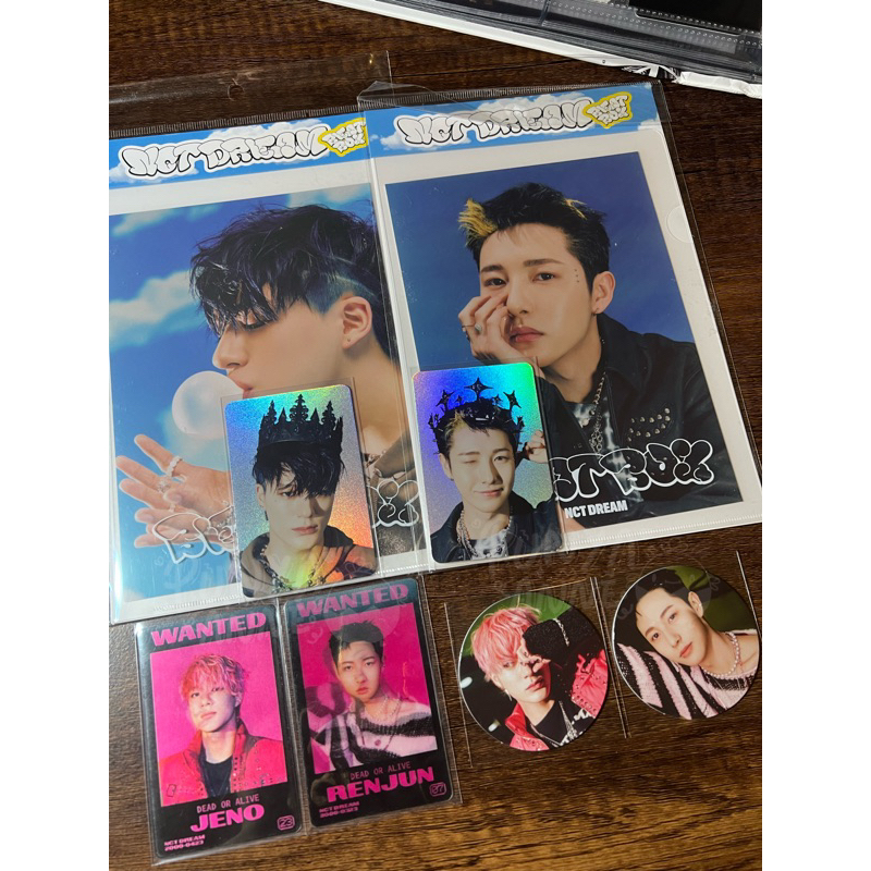 Jeno Renjun Lenti Glitch Mode glimo Circle Card cc Beatbox Postcard + Hologram Photocard Set
