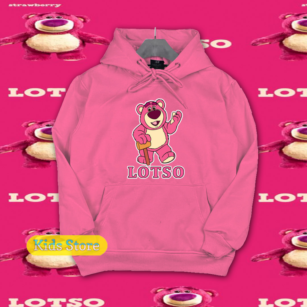 Jaket Hoodie anak lotso toy story/jaket Sweater Anak Lotso Toy Story
