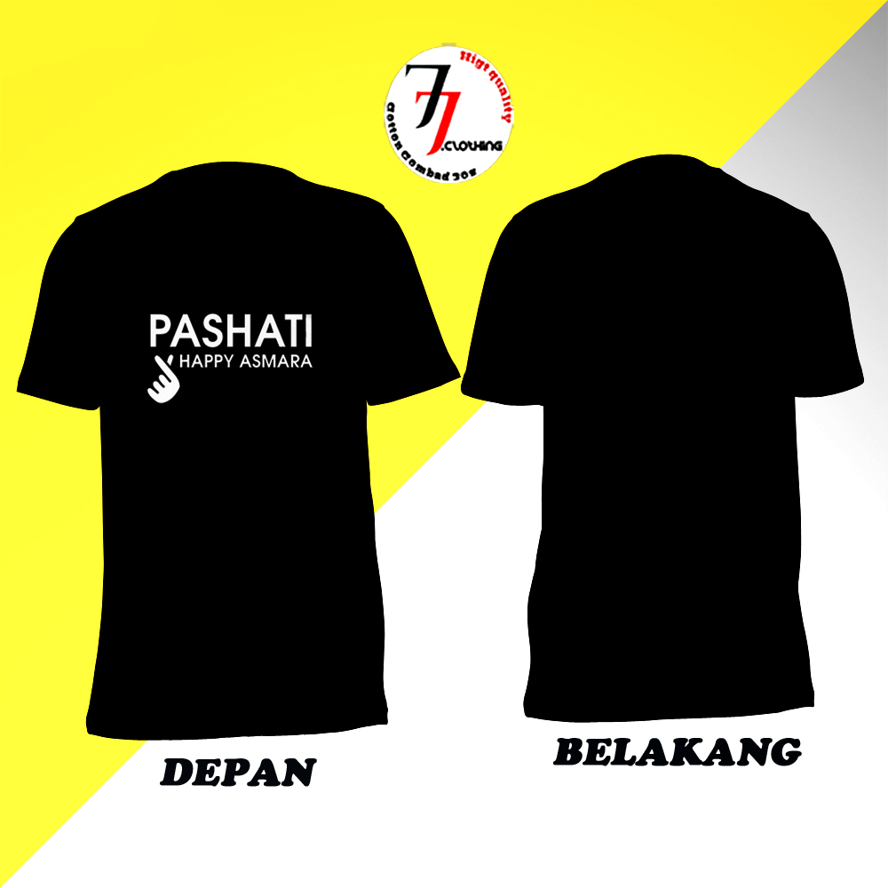 Tshirt Baju Kaos Pria  PasHati Happy Asmara Fans Klub Penggemar Pas Hati Dangdut Koplo Jawa Kaos Len