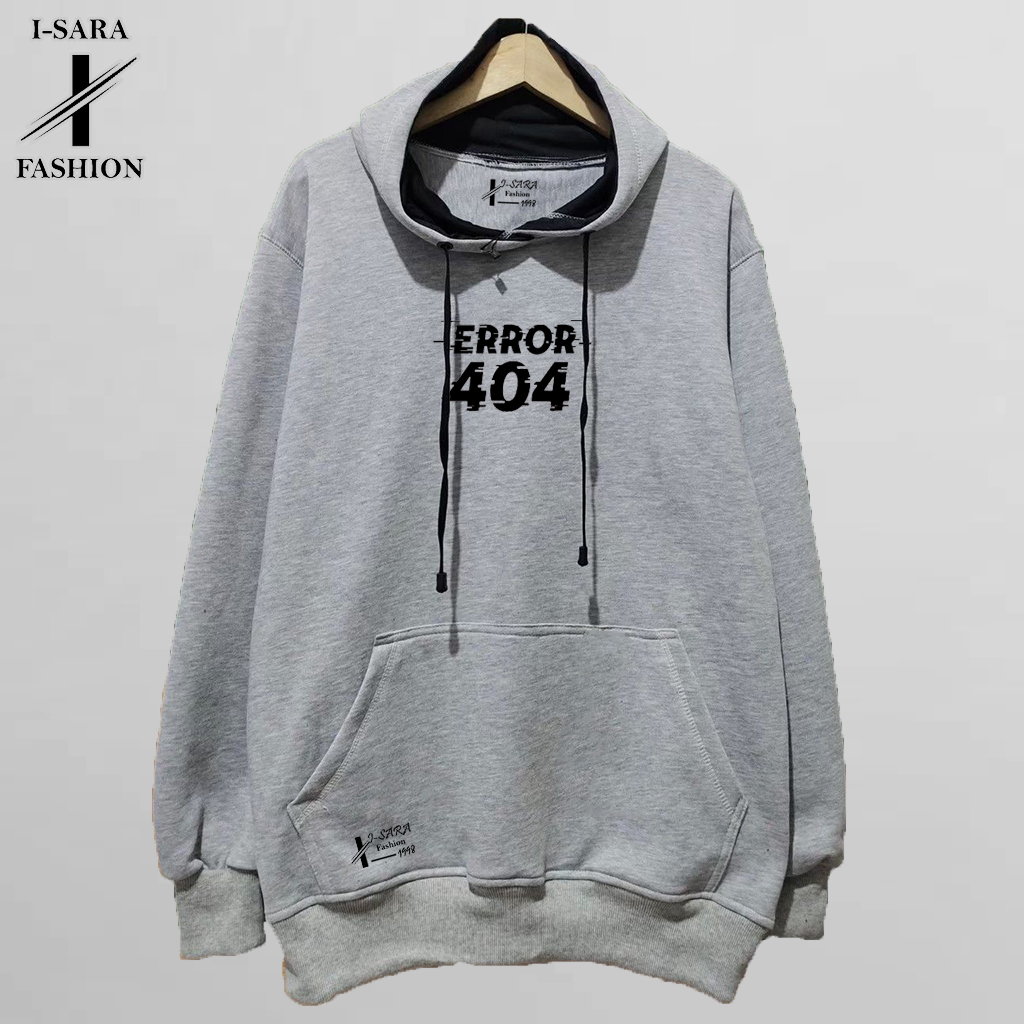 Jaket hodi cowok cewek original distro bandung warna abu muda Sweater hoodie authentic pria terbaru 