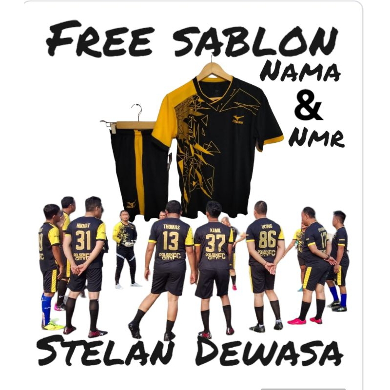 FREE SABLON BAJU BOLA BAJU KAOS OLAH RAGA DEWASA VOLY BADMINTON SERAP KERINGAT