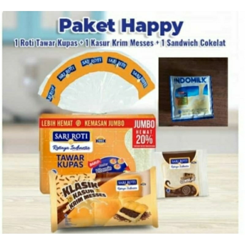 Paket sari roti ( paket happy )