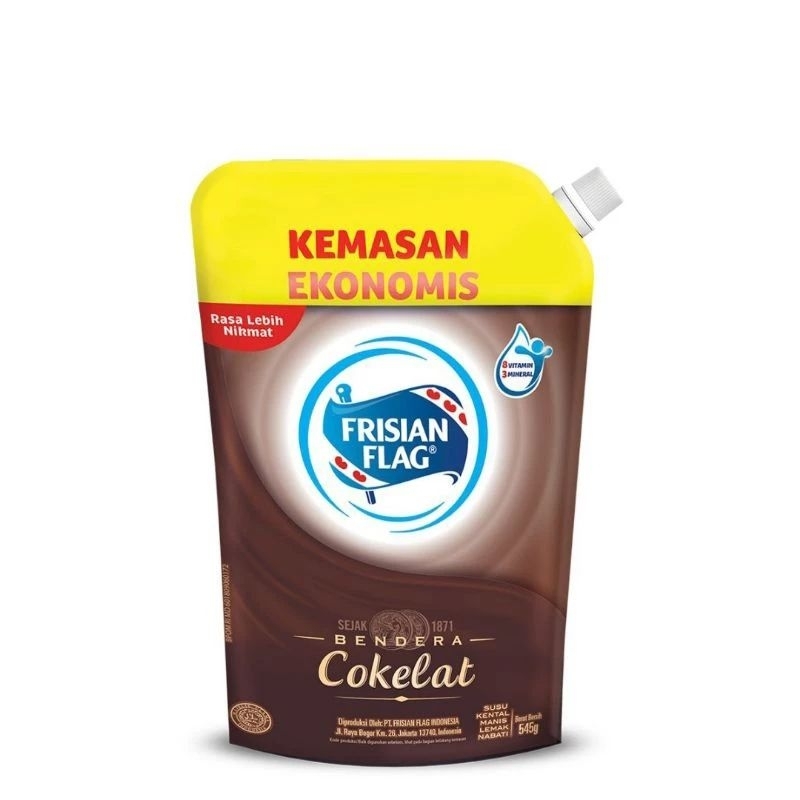 

Frisian Flag Susu Bendera Susu Kental Manis Cokelat//Putih Pouch 545gr