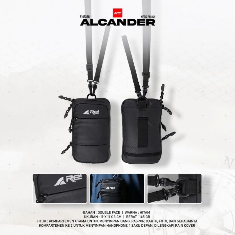 Hp Case REI / Tas HP Pria ALCANDER BLK AREI OUTDOORGEAR