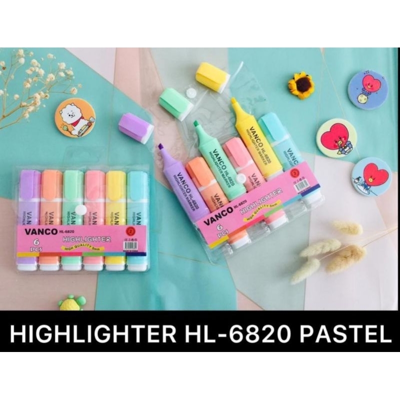 

highlighter / penanda stablilo warna isi 6 warna