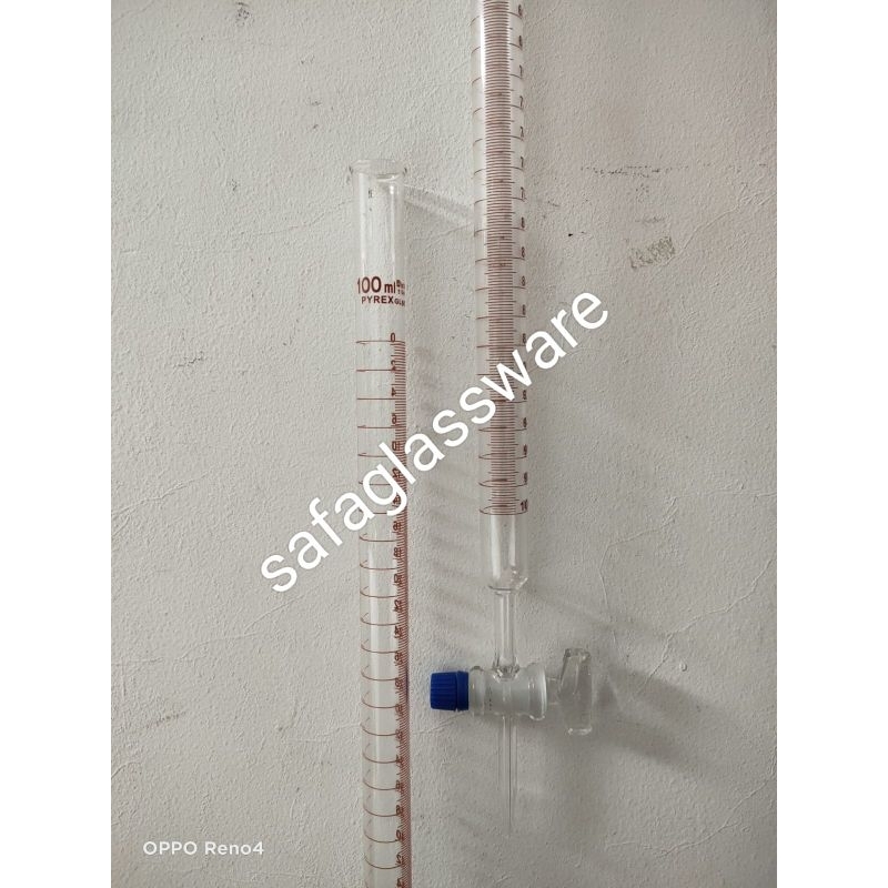 Buret 100ml Pyrex Kran Glass