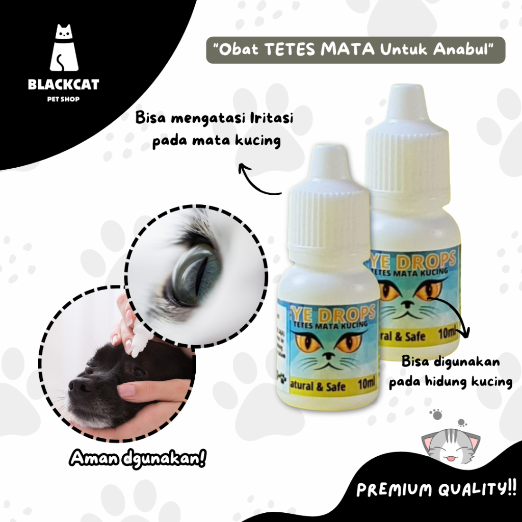 BLACKCAT - Obat Tetes Mata Kucing Kelinci Anjing Obat Mata Iritasi Mata Belekan