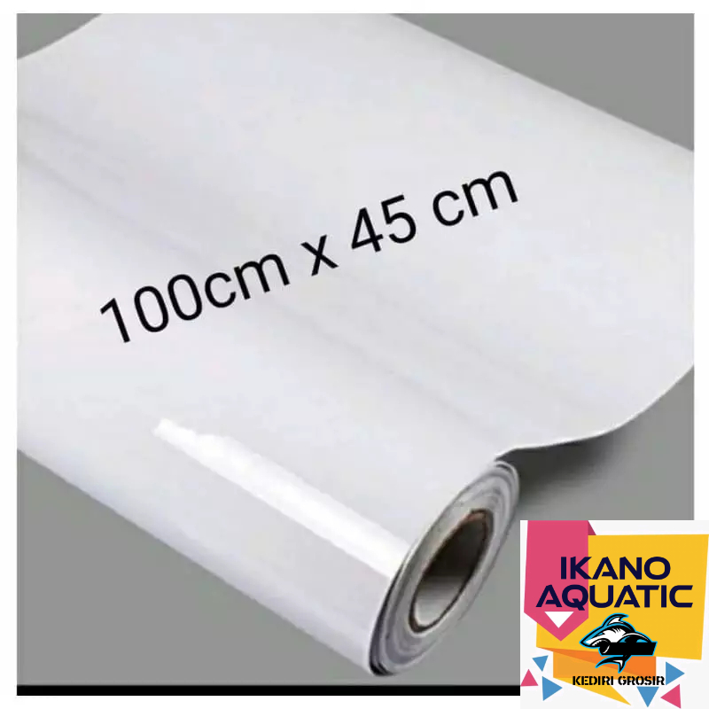 BACKGROUND AQUARIUM KACA STIKER PUTIH