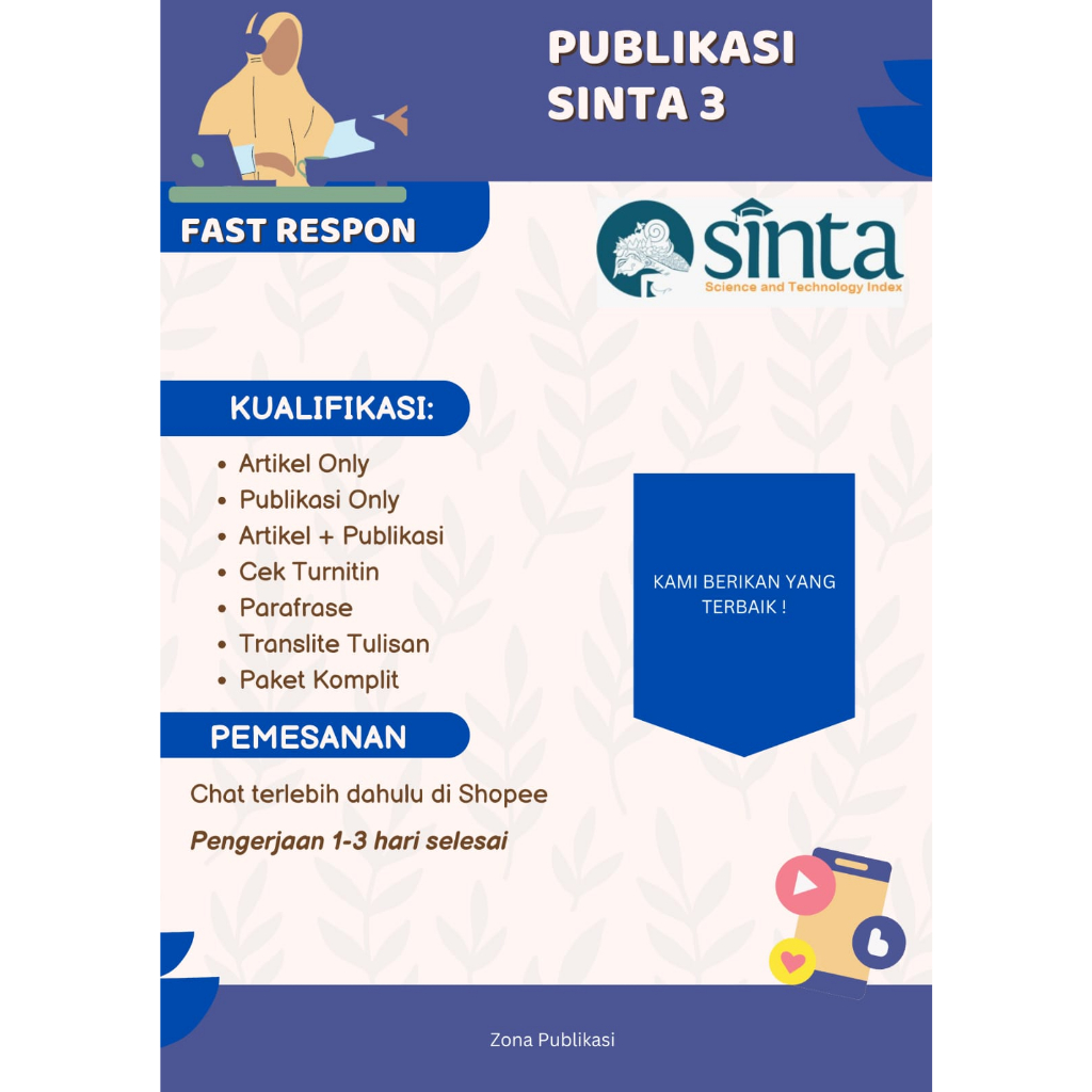 

JASA PUBLIKASI SINTA 3 PGSD