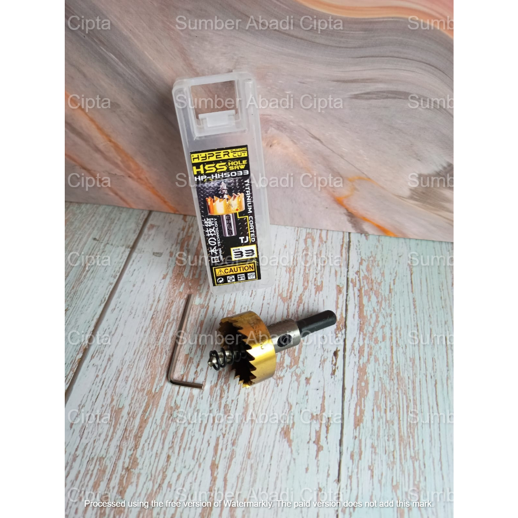HYPER 33 MM Hole Saw Besi HSS Mata Bor Pembolong Besi 33mm