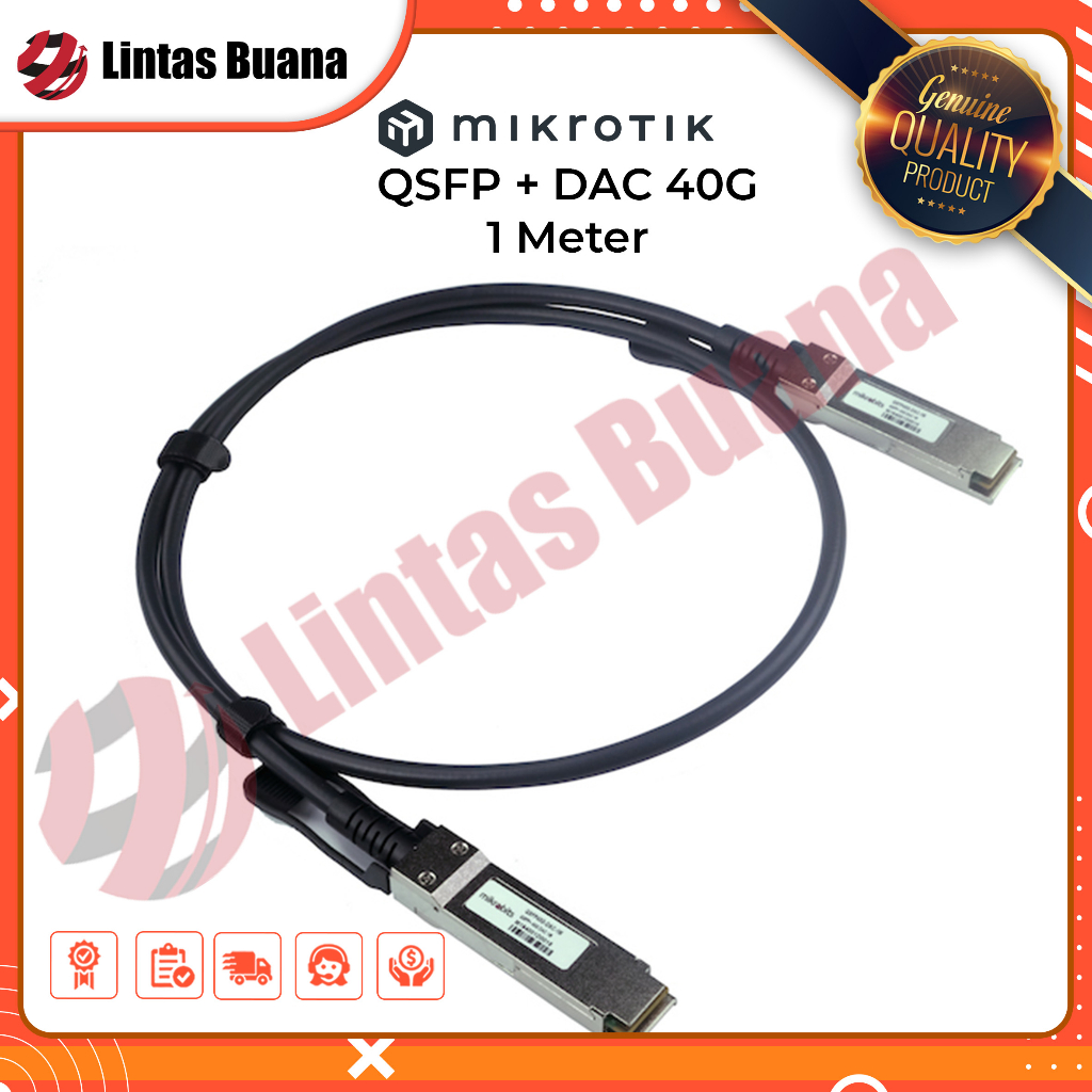 Mikrotik Mikrobits QSFP plus Direct Attach Cable 40G 1M