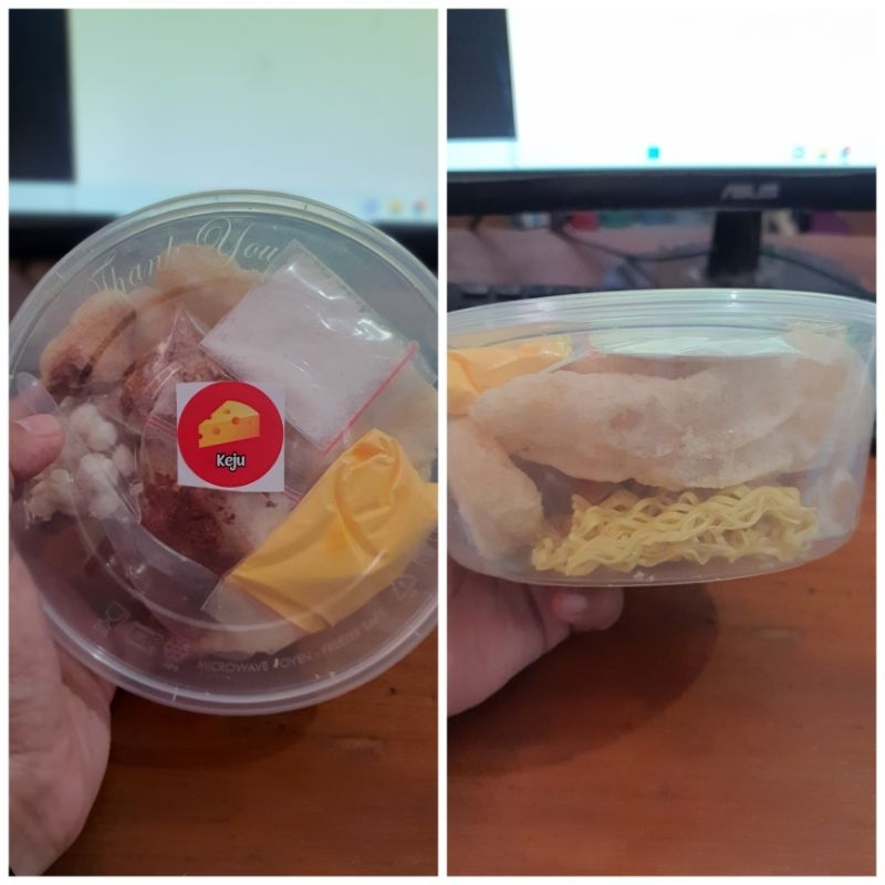 

cuanki instan dan mie kemasan mangkuk rasa keju khas papa gaptek