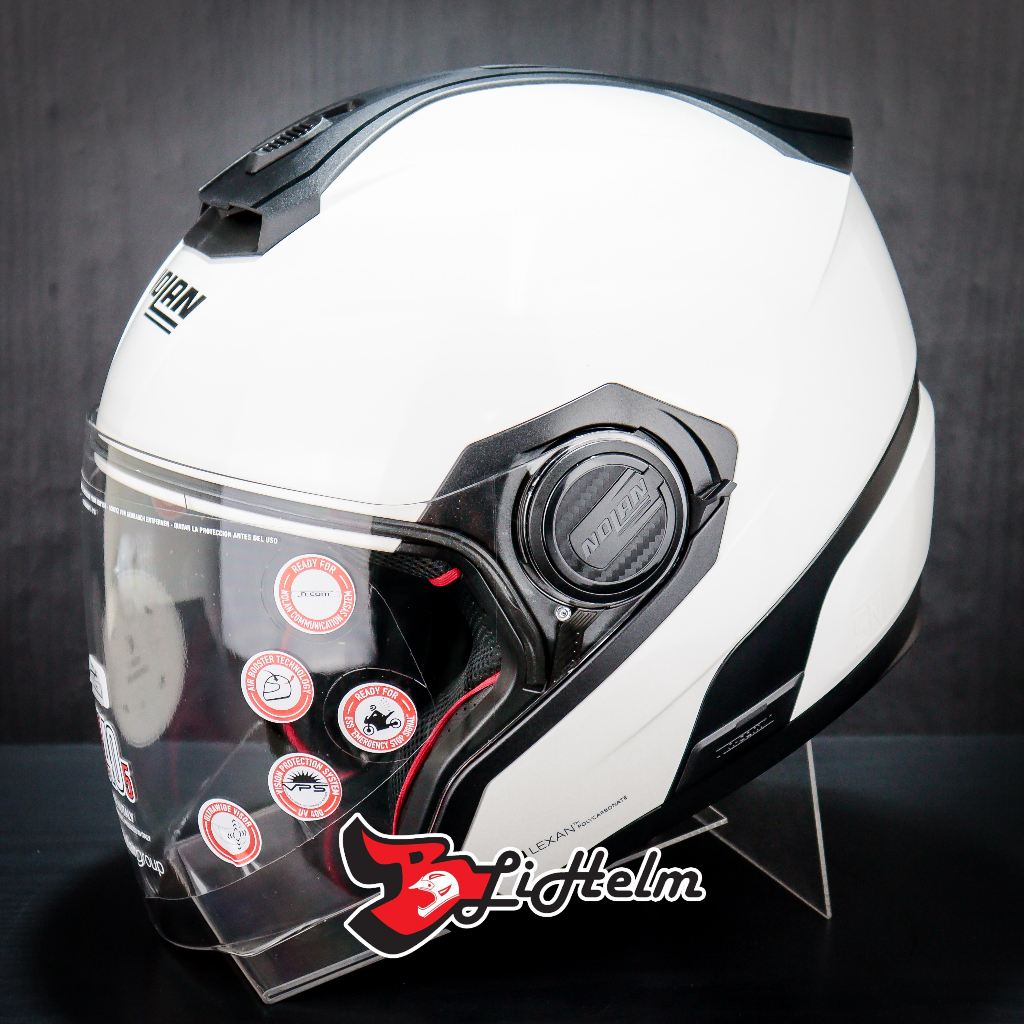 HELM NOLAN N405 SPECIAL NCOM PURE WHITE #15 | HALF FACE HELMET