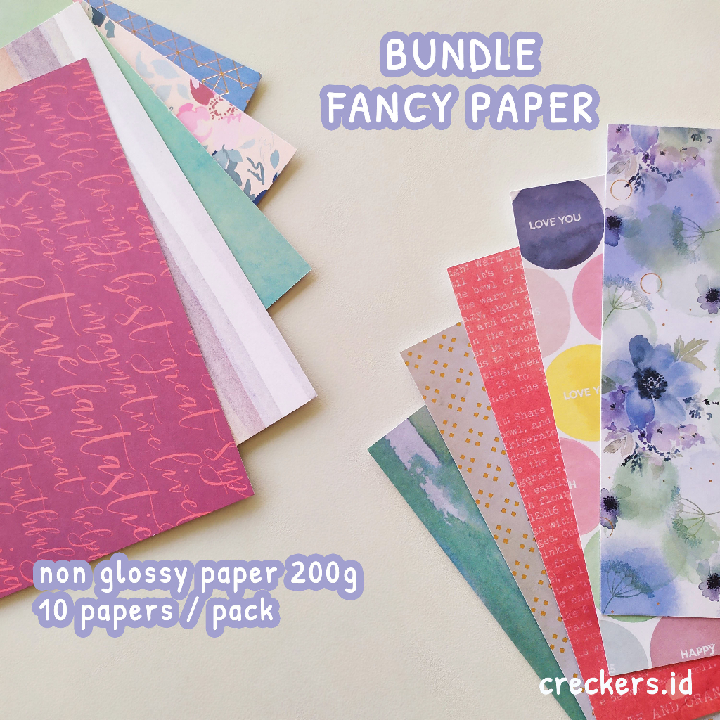 

[creckers.id] Bundle 12 lembar Fancy Paper 15x15cm