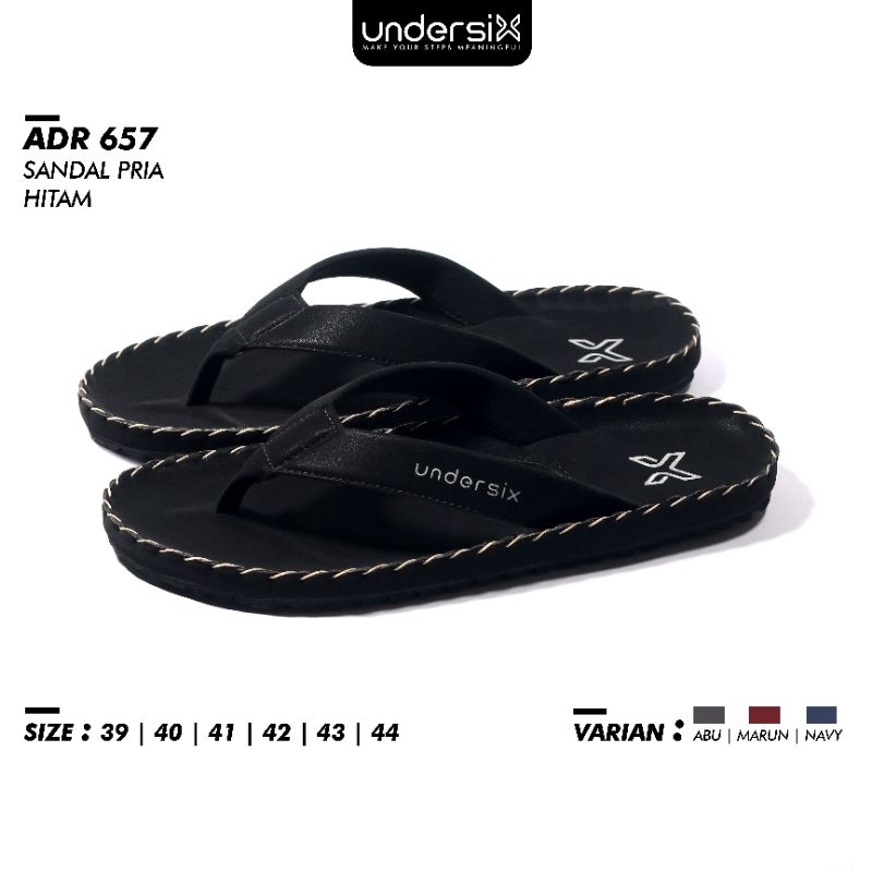 UNDERSIX - ADR 657 Sandal Jepit Pria Sandal Kasual