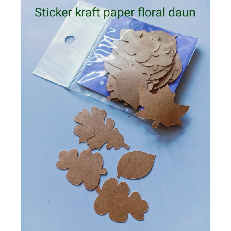 

My StiCute Sticker Deco Floral Daun kraft paper Sticker Jurnal Floral Daun