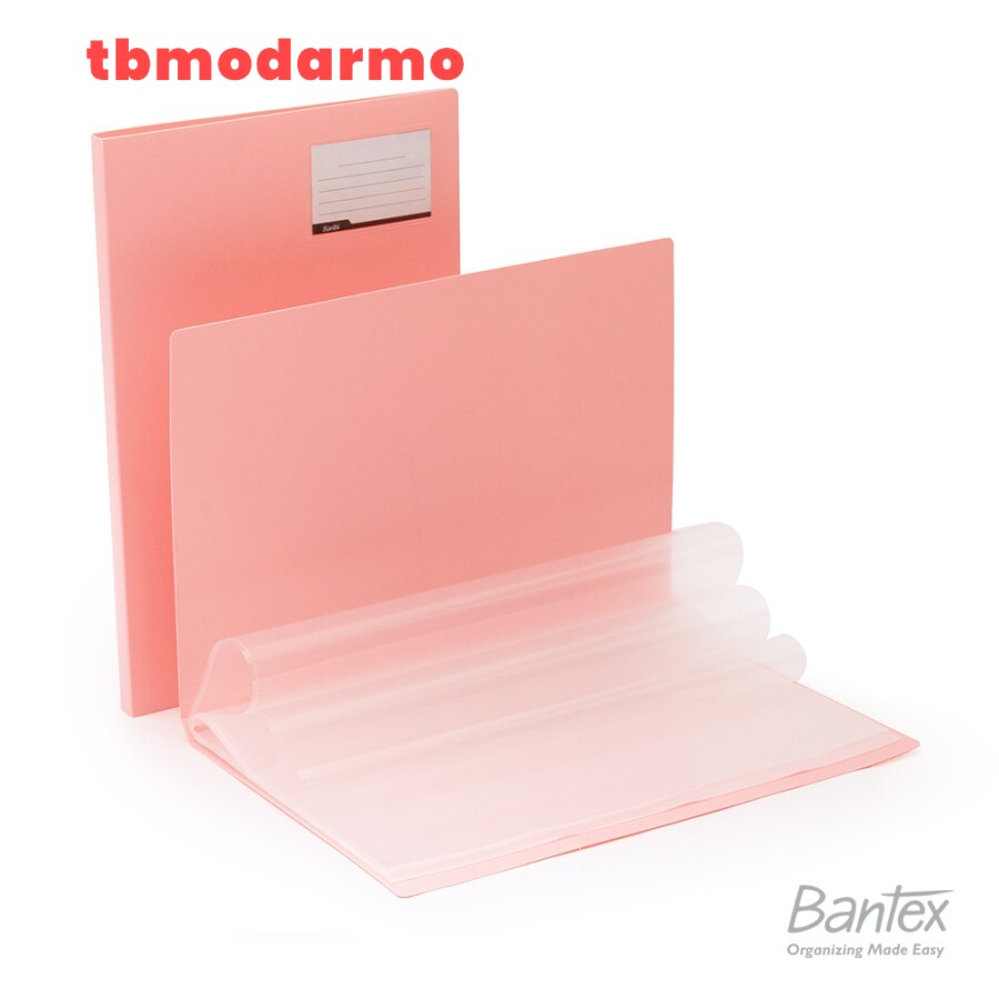 

Bantex Display Book Clear Holder Folio F4 Pastel Color Pink Isi 40