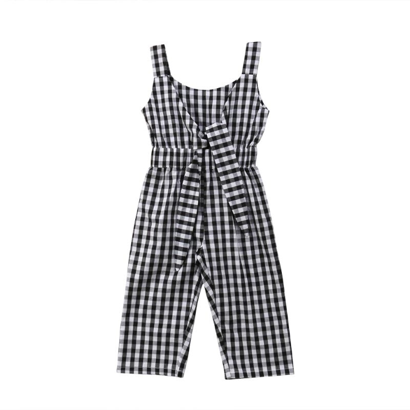 BAJU JUMPSUIT CELANA PANJANG BAYI ANAK PEREMPUAN MODEL TANKTOP BAHAN KATUN MOTIF KOTAK KOTAK BAYI AN