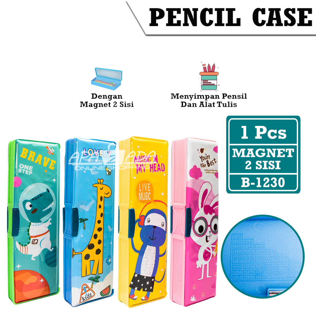 

Apazada - Tempat Pensil Magnet 2 Sisi / Tepak Kotak Pensil Anak Karakter / Pencil Case Fancy B-1230