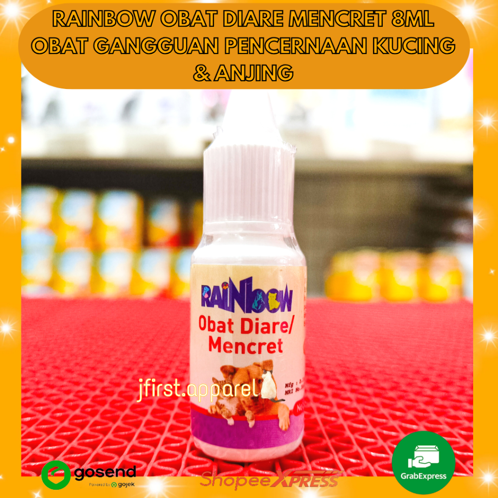 RAINBOW OBAT DIARE MENCRET 8ML | OBAT GANGGUAN PENCERNAAN KUCING & ANJING
