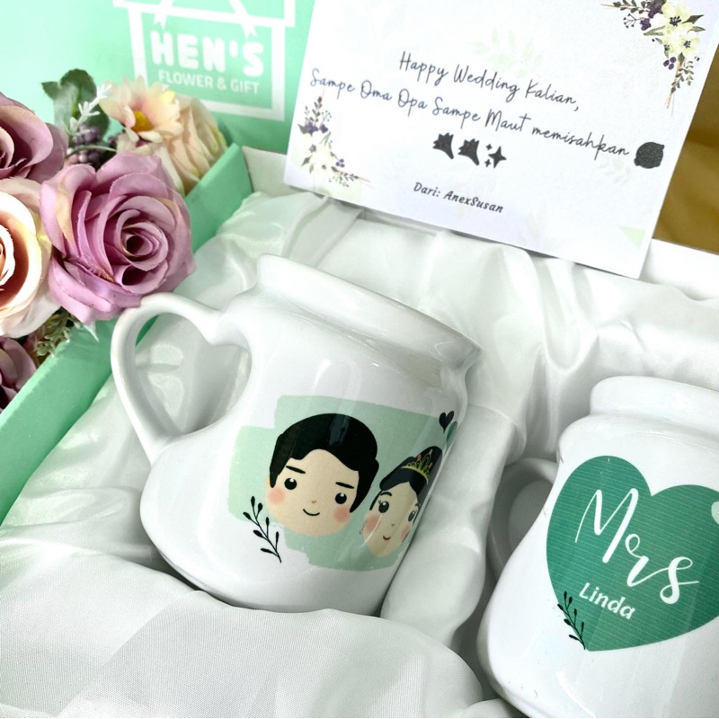 Hens - Hampers Mug Couple Hadiah Kado Pernikahan Unik