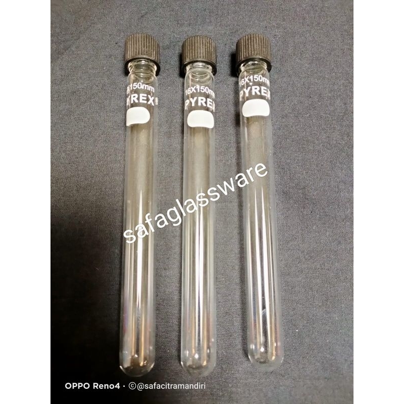 Tabung Reaksi Tutup Ulir 16x150 Pyrex