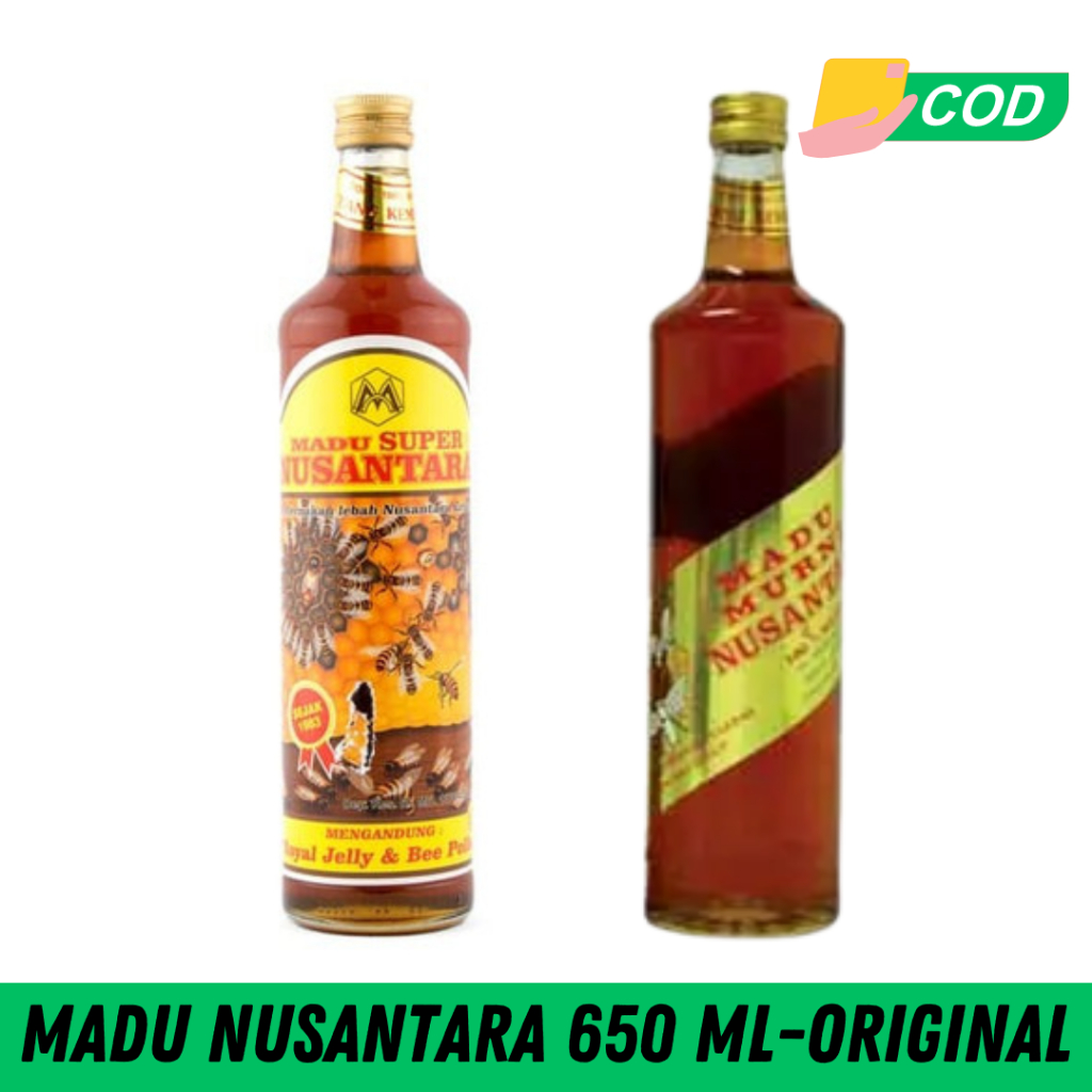 

MADU NUSANTARA - ORIGINAL - 650 ML - MURNI 100% - SUPER ROYAL JELLY DAN BEE POLEN