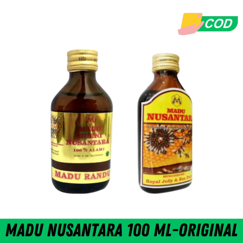 

MADU ASLI KEMASAN 100 ML - ORIGINAL - MADU MURNI 100% / MADU ROYAL JELLY - MADU NUSANTARA - ORIGINAL - MENGURANGI GEJALA MAAG