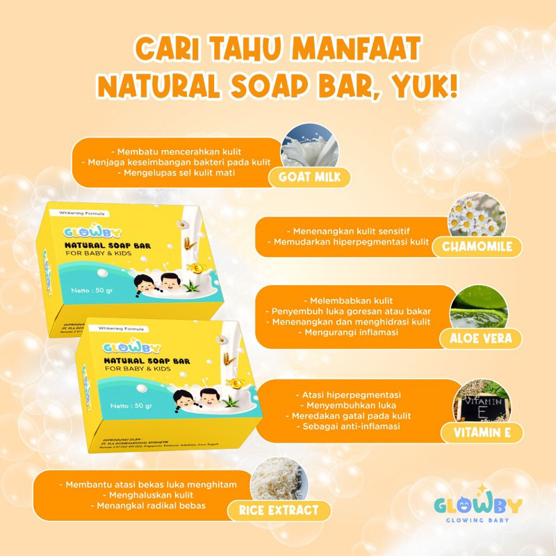 [BPOM Ready Bandung] Glowby Sabun Pemutih dan Pencerah Kulit Bayi Anak