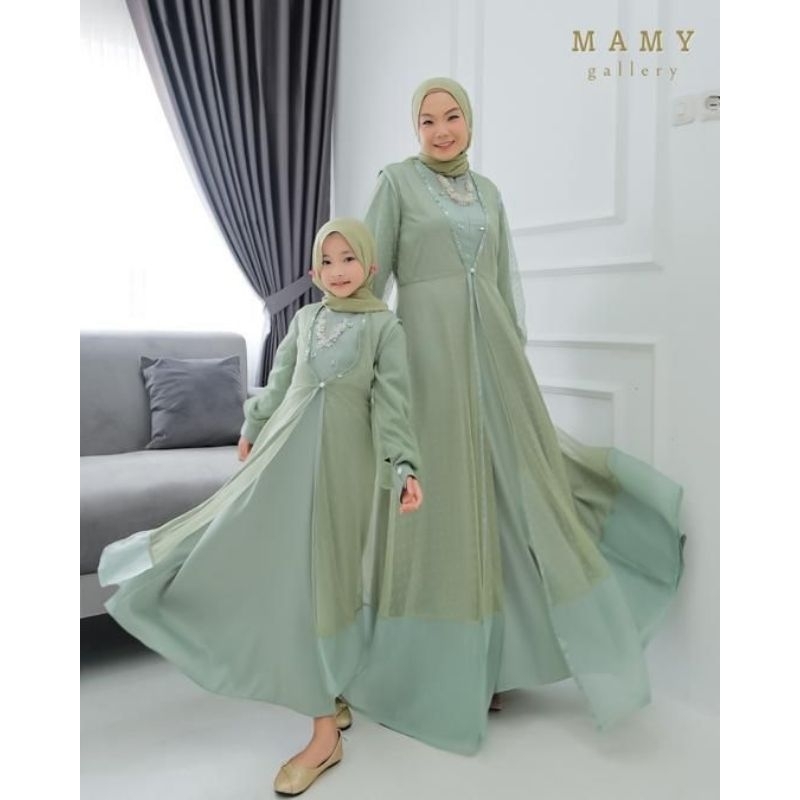 GAMIS ADIVA OUTER COUPLE SATIN SILK TULLE POLKADOT