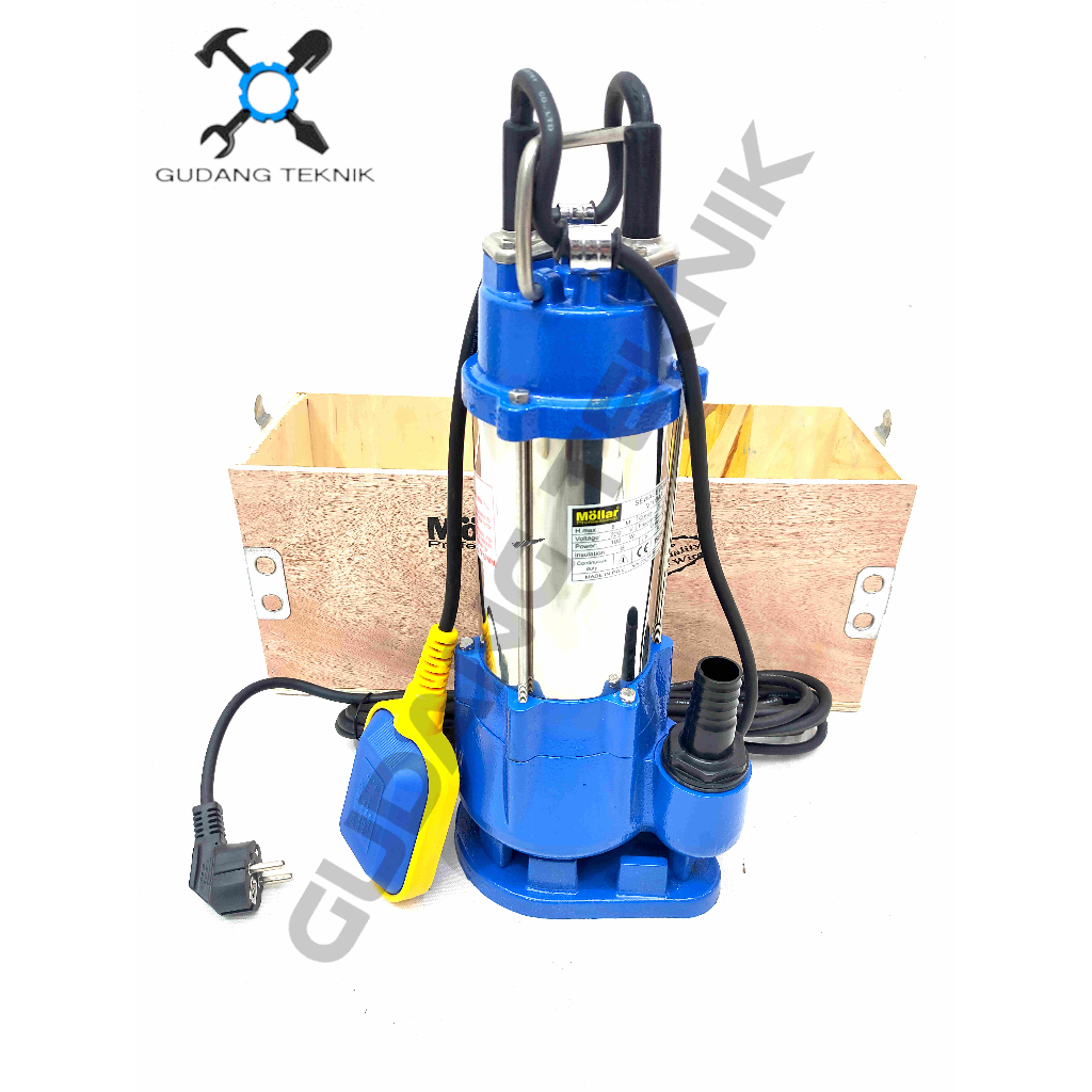 (V100AF MOLLAR) Pompa Air Celub Kotor Bersih 1&quot; V100AF MOLLAR / Sawage Pump Submersible Pompa Air Celup Listrik Sirkulasi Air 1 Inch V 100AF MOLLAR