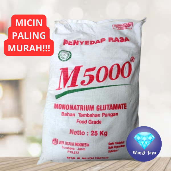 

M5000 Seasoning Mononatrium Glutamat 1 Sak 25 Kg Micin (BACA DESKRIPSI)