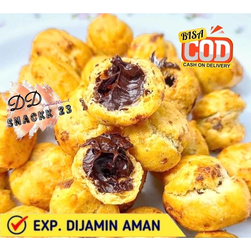 

KUE SUS COKLAT 1/2 KG (500GR)/ SOES ISI COKLAT LUMER / SOES COKLAT KERING