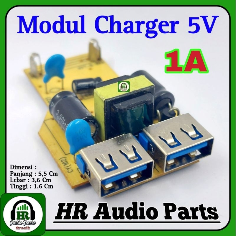 Smps 5v 1A Adaptor 5V 1Ampere Dual USB Charger HP 5v 1a Cas Mp3 Musik